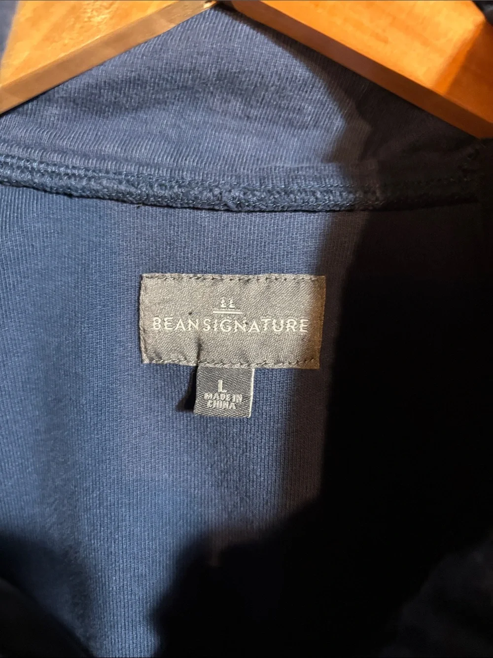 Men's L.L. Bean Blue Two-Tone Casual Zip Jacket
